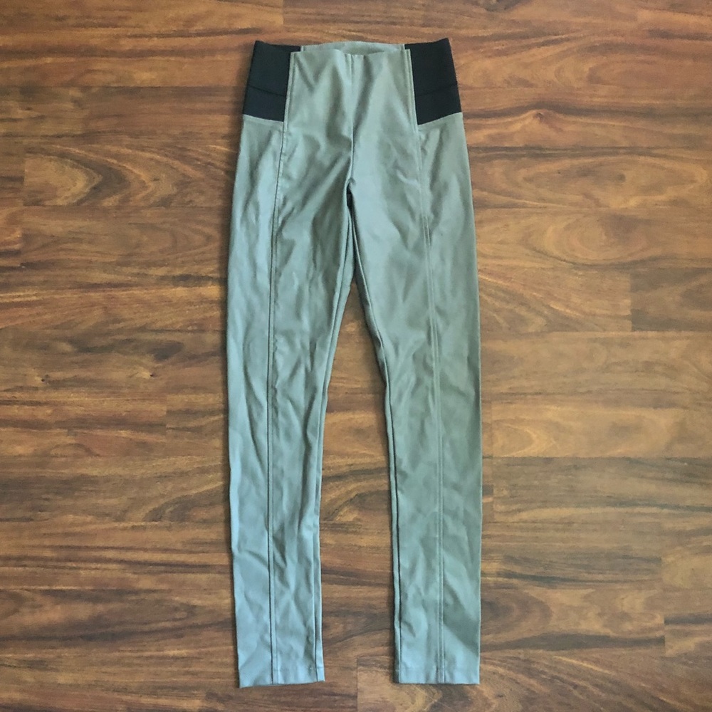 Gray Vegan Leather pants Small GLAMOROUS